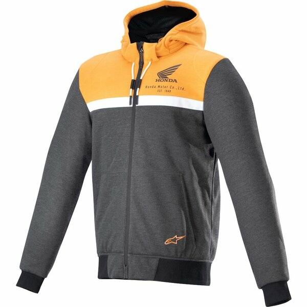 Hanorac de protectie ALPINESTARS HONDA CHROME STREET M Negru/Gri/Portocaliu, 2