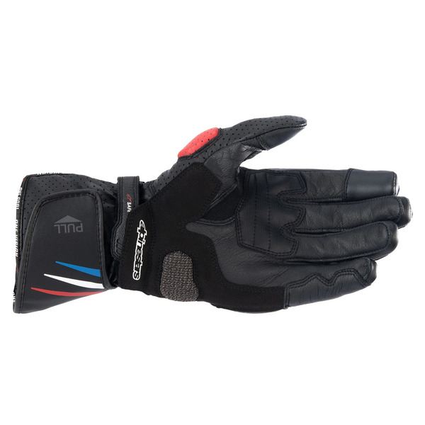 Manusi de piele sport/touring ALPINESTARS HONDA SP-8 V3 M Negru/Rosu/Albastru, 3