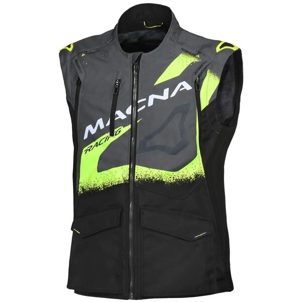 Geaca enduro/adventure MACNA LANDMARK XXL Negru/Gri deschis/Galben fluo, 18