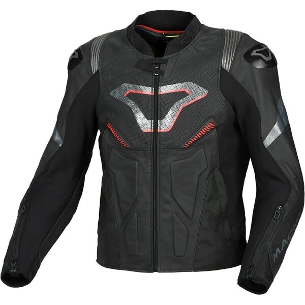 Geaca de piele sport/touring MACNA POINTER 52 Negru/Rosu, 9
