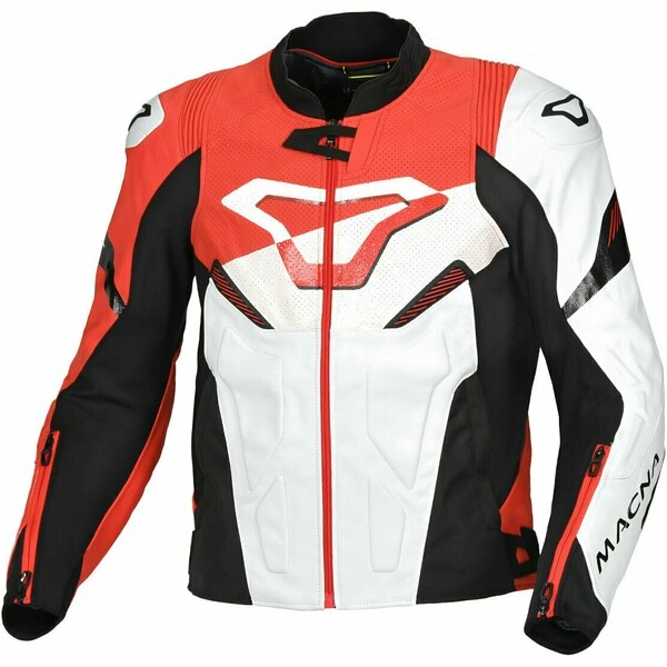 Geaca de piele sport/touring MACNA POINTER 58 Negru/Rosu, 8