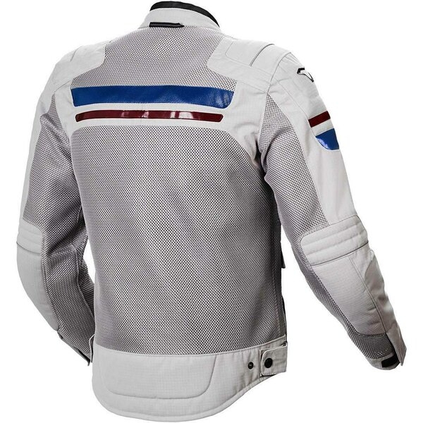 Geaca textil de vara MACNA FLUENT M Gri deschis/Albastru/Rosu, 6