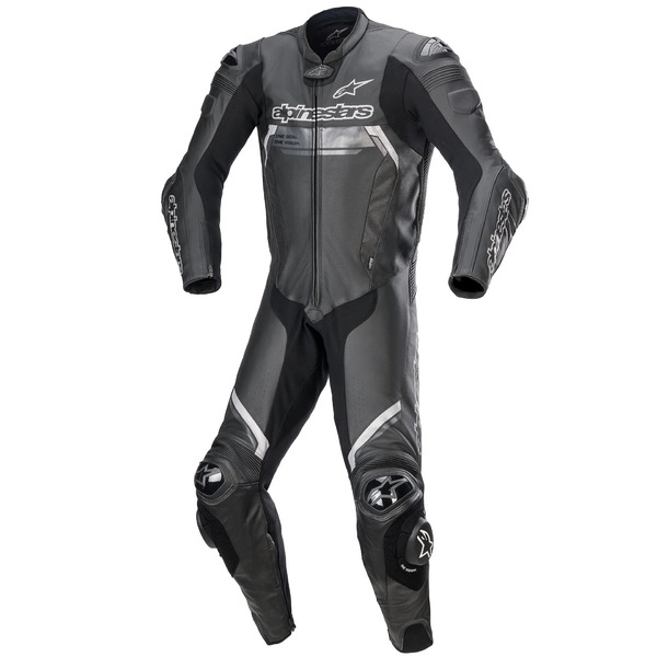 Combinezon de piele 1 piesa ALPINESTARS MISSILE V2 IGNITION 48 Negru/Alb/Rosu fluo