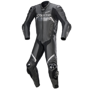 Combinezon de piele 1 piesa ALPINESTARS MISSILE V2 IGNITION 48 Negru/Alb/Rosu fluo