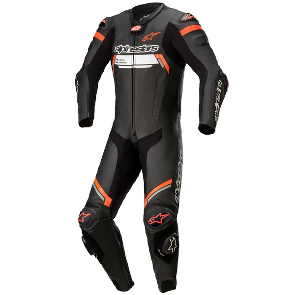 Combinezon de piele 1 piesa ALPINESTARS MISSILE V2 IGNITION 50 Negru/Alb/Rosu fluo, 4