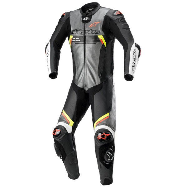 Combinezon de piele 1 piesa ALPINESTARS MISSILE V2 IGNITION 48 Negru/Rosu fluo, 9