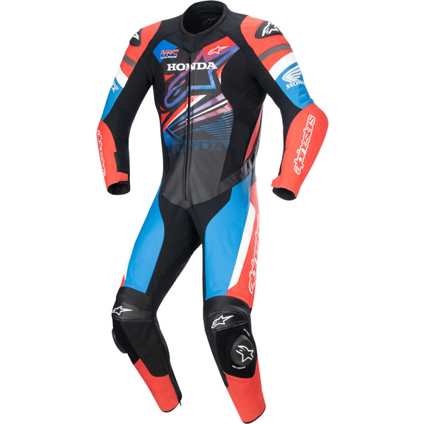 Combinezon de piele 1 piesa ALPINESTARS HONDA GP FORCE 48 Negru/Albastru/Rosu