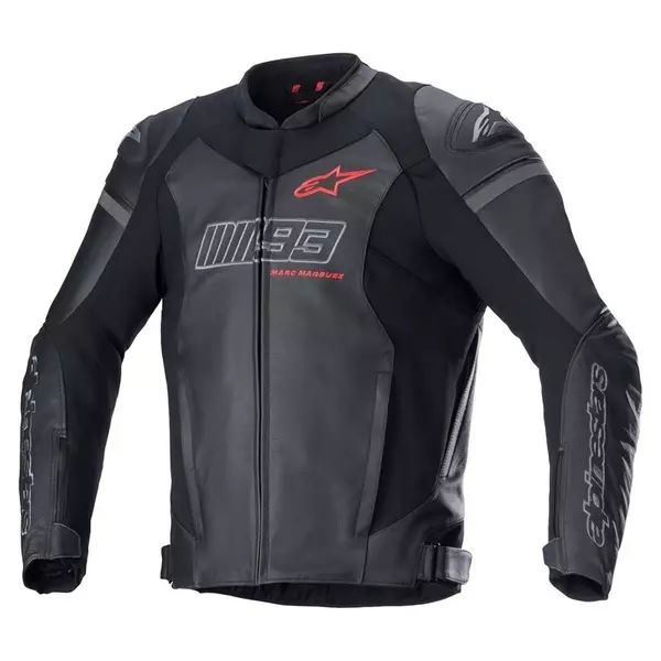 Geaca de piele sport ALPINESTARS MM93 TRACK 48 Negru/Rosu, 3