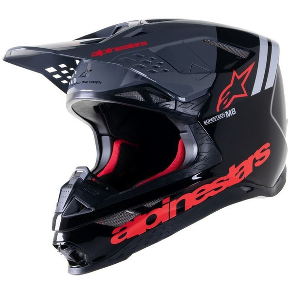 Casca cross-enduro Alpinestars Supertech S-M8 RADIUM 2 XXL Alb/Negru/Albastru
