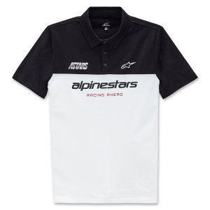 Tricou polo ALPINESTARS PADDOCK S Alb/Negru