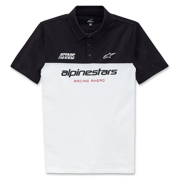Tricou polo ALPINESTARS PADDOCK Alb/Negru XL, 2
