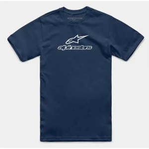 Tricou ALPINESTARS WORDMARK COMBO S Navy/Alb, 9