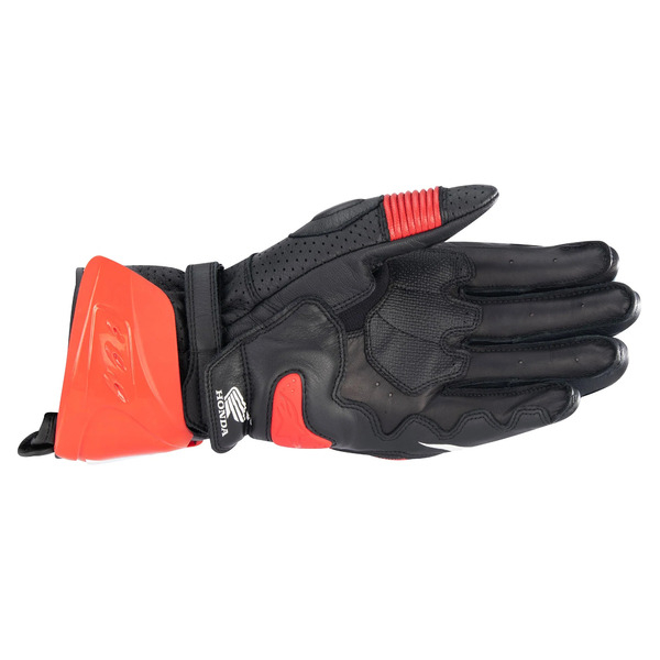 Manusi de piele racing ALPINESTARS HONDA GP PRO R3 XL Negru/Rosu/Albastru, 3
