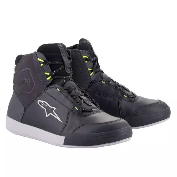 Ghete moto impermeabile ALPINESTARS CHROME DRYSTAR 39 Negru/Gri/Galben fluo, 5