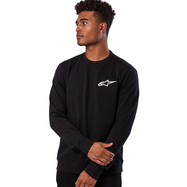 Bluza ALPINESTARS AGELESS CHEST CREW Fleece Negru S, 3