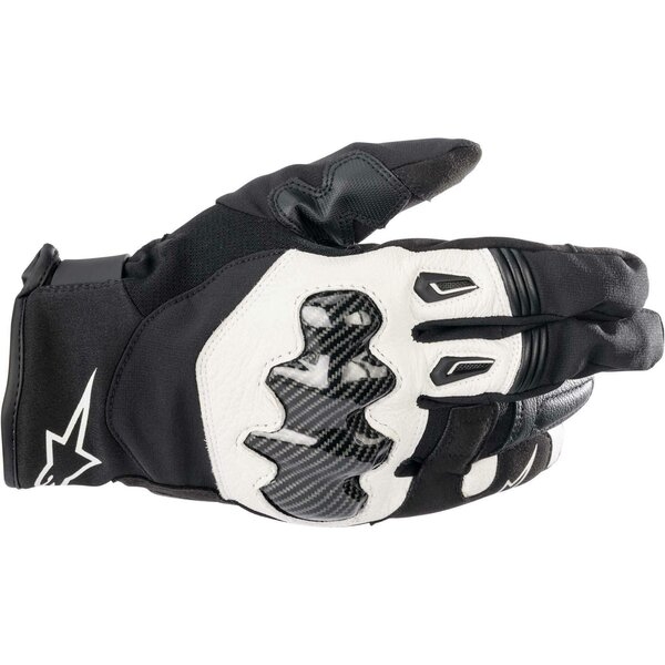Manusi de piele sport impermeabile ALPINESTARS SMX-1 Drystar M Negru/Alb, 4