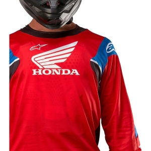 Tricou cross-enduro ALPINESTARS HONDA RACER ICONIC S Alb/Albastru/Rosu, 8