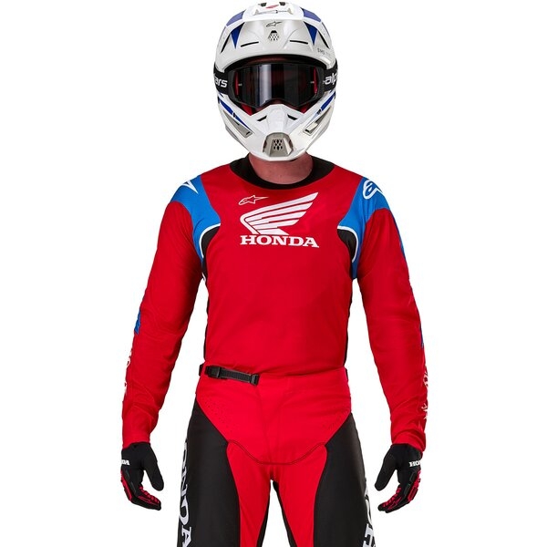Tricou cross-enduro ALPINESTARS HONDA RACER ICONIC L Alb/Albastru/Rosu, 11
