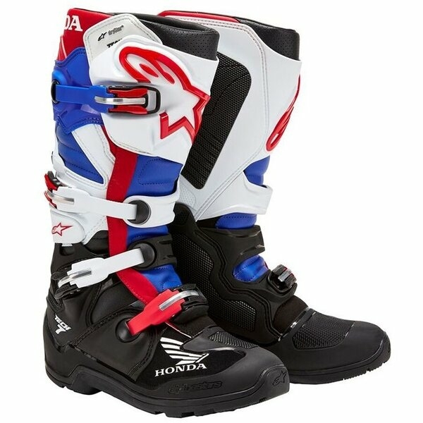 Cizme cross-enduro Alpinestars HONDA TECH 7 ENDURO DRYSTAR 40.5 Negru/Alb/Albastru/Rosu, 2