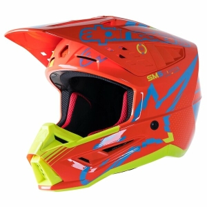 Casca cross-enduro Alpinestars Supertech S-M5 ACTION XL Negru/Albastru/Galben fluo