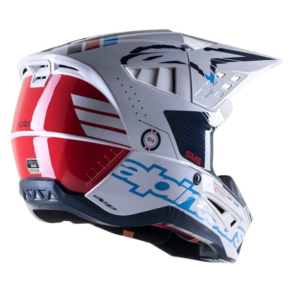 Casca cross-enduro Alpinestars Supertech S-M5 ACTION XL Alb/Albastru, 6