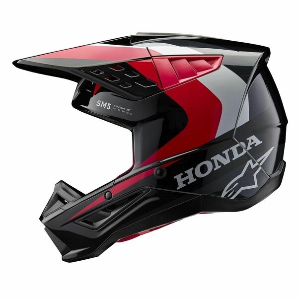Casca cross-enduro Alpinestars Supertech S-M5 HONDA ECE 22.06 L Negru/Rosu, 6