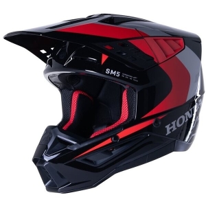 Casca cross-enduro Alpinestars Supertech S-M5 HONDA ECE 22.06 XXL Negru/Rosu, 3