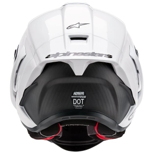 Casca integrala sport ALPINESTARS SUPERTECH R10 CARBON SOLID L Alb Lucios/Negru Mat, 11