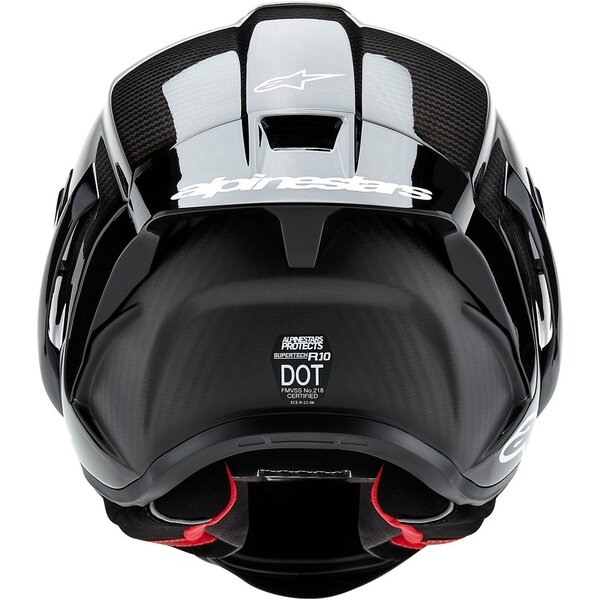Casca integrala sport ALPINESTARS SUPERTECH R10 CARBON SOLID M Alb Lucios/Negru Mat, 15