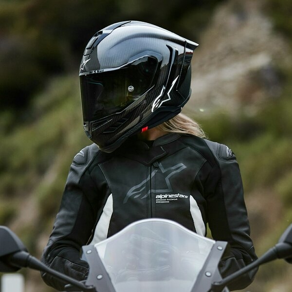 Casca integrala sport ALPINESTARS SUPERTECH R10 CARBON SOLID Negru XS, 19