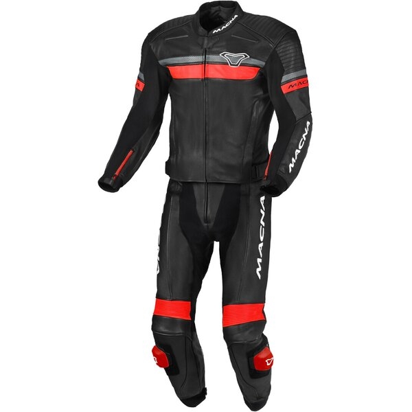 Combinezon de piele 2 piese MACNA DIABRO 58 Negru/Gri, 5