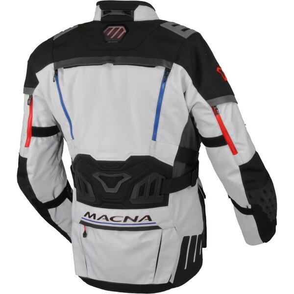 Geaca textil impermeabila touring/adventure MACNA CHIEFTANE XXL Alb/Rosu/Albastru, 3
