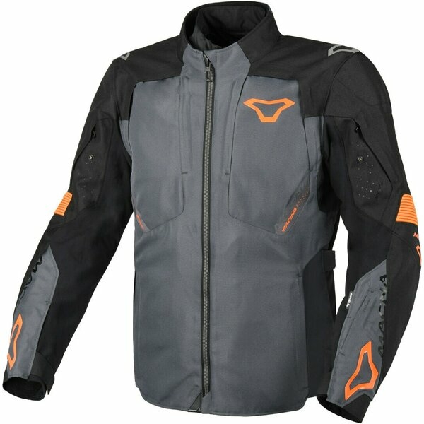 Geaca textil impemeabila touring/adventure MACNA NOTCH L Gri deschis/Albastru/Rosu, 2