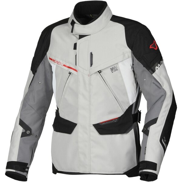 Geaca textil impermeabila touring/adventure MACNA MUNDIAL XL Negru/Gri/Galben fluo, 7
