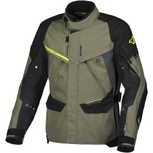 Geaca textil impermeabila touring/adventure MACNA MUNDIAL XL Negru/Gri/Galben fluo, 10