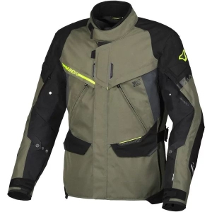 Geaca textil impermeabila touring/adventure MACNA MUNDIAL XXL Negru/Gri/Galben fluo, 16