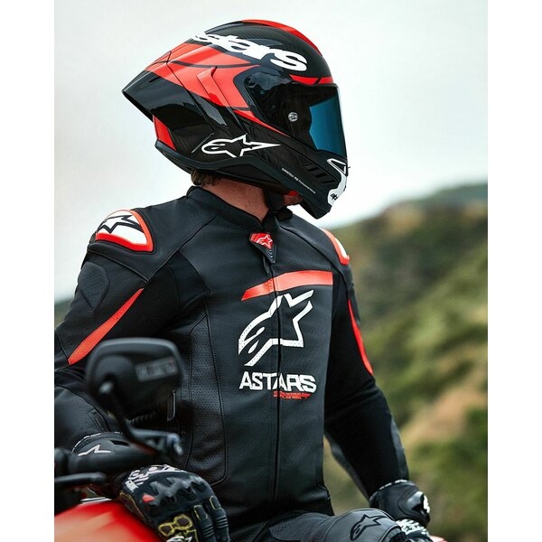Casca integrala sport ALPINESTARS SUPERTECH R10 CARBON ELEMENT S Negru/Rosu/Alb, 16