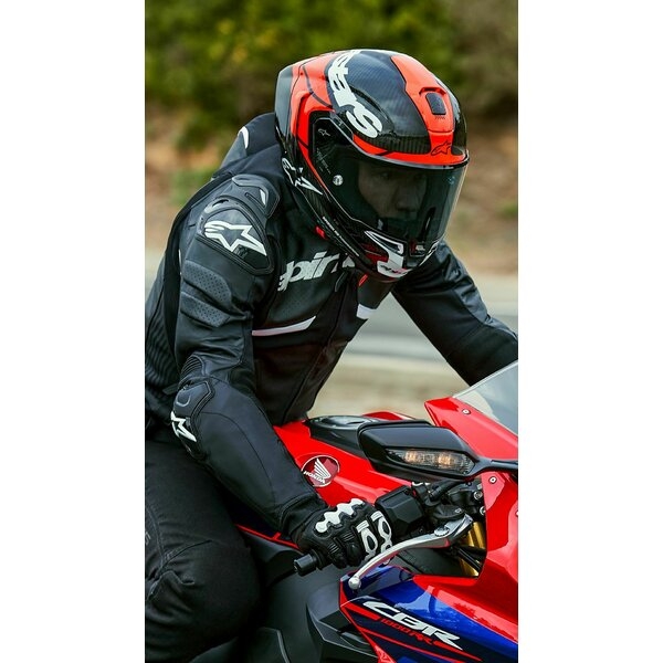 Casca integrala sport ALPINESTARS SUPERTECH R10 CARBON ELEMENT Negru/Rosu/Alb L, 9