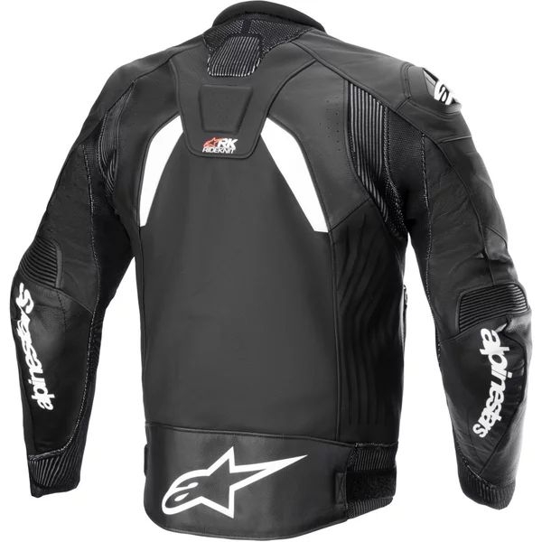 Geaca de piele ALPINESTARS GP PLUS R V4 RIDEKNIT Negru/Alb 48, 6