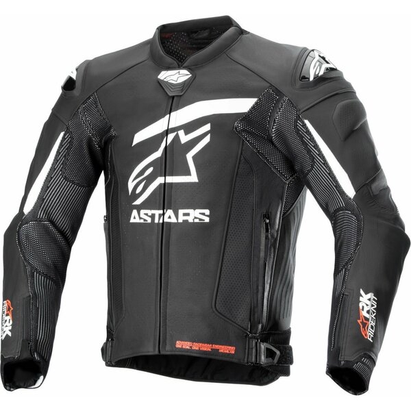 Geaca de piele ALPINESTARS GP PLUS R V4 RIDEKNIT Negru/Alb 54, 5