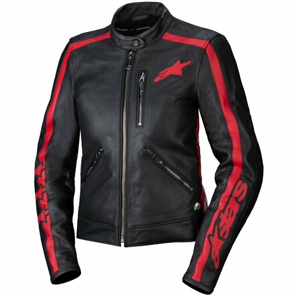 Geaca de piele dama Alpinestars STELLA DYNO S Negru/Rosu