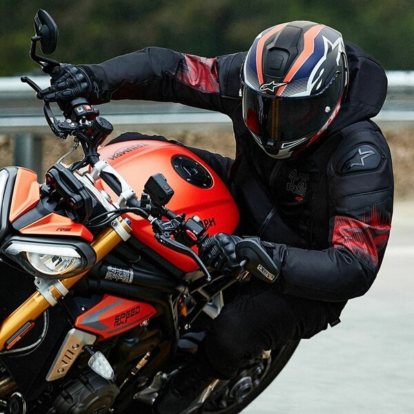 Casca integrala sport ALPINESTARS SUPERTECH R10 CARBON TEAM S Negru/Rosu/Alb, 16