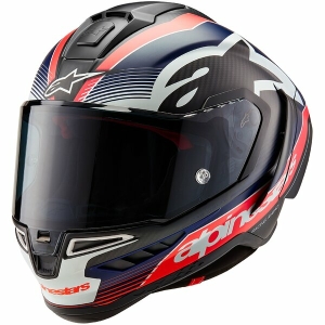 Casca integrala sport ALPINESTARS SUPERTECH R10 CARBON TEAM M Negru/Albastru/Rosu, 12