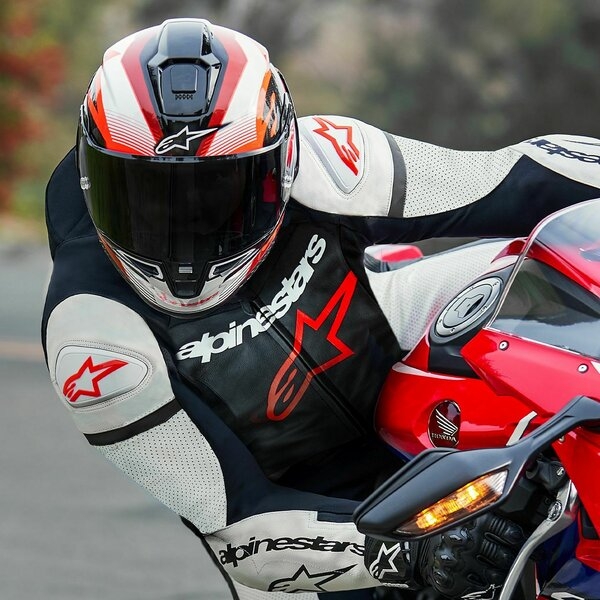 Casca integrala sport ALPINESTARS SUPERTECH R10 CARBON TEAM M Negru/Rosu/Alb, 12