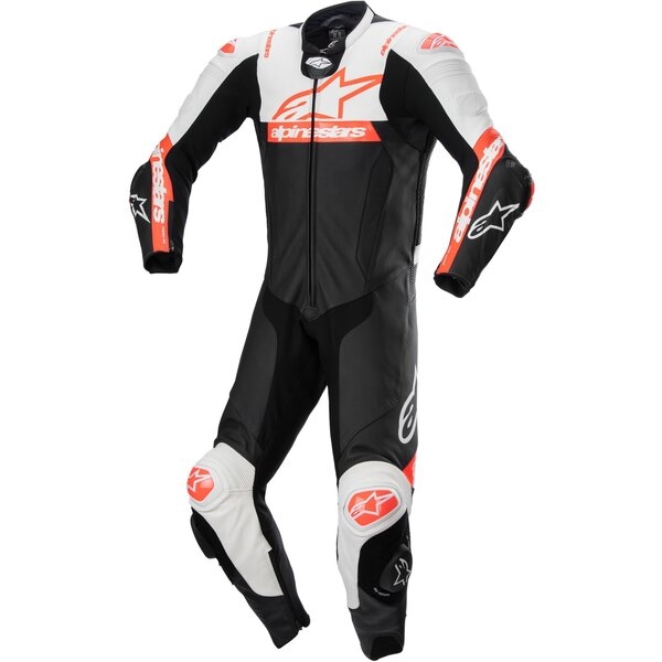 Combinezon de piele 1 piesa ALPINESTARS MISSILE V2 WARD 48 Negru/Rosu fluo, 7