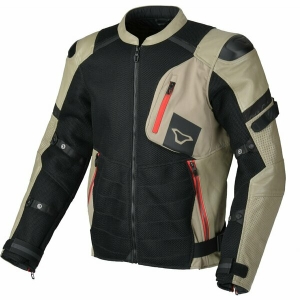 Geaca de vara piele/textil MACNA OLSAN M Negru/Maro, 6