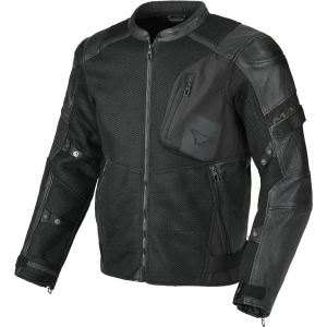 Geaca de vara piele/textil MACNA OLSAN L Negru/Maro, 5