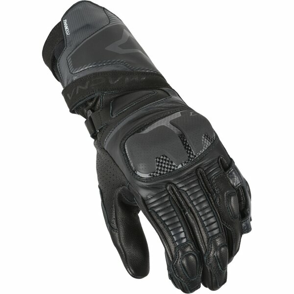 Manusi de piele sport perforate MACNA THANDOR M Negru/Alb/Rosu, 5
