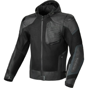 Geaca de vara piele/textil MACNA RISANT Negru 50, 7