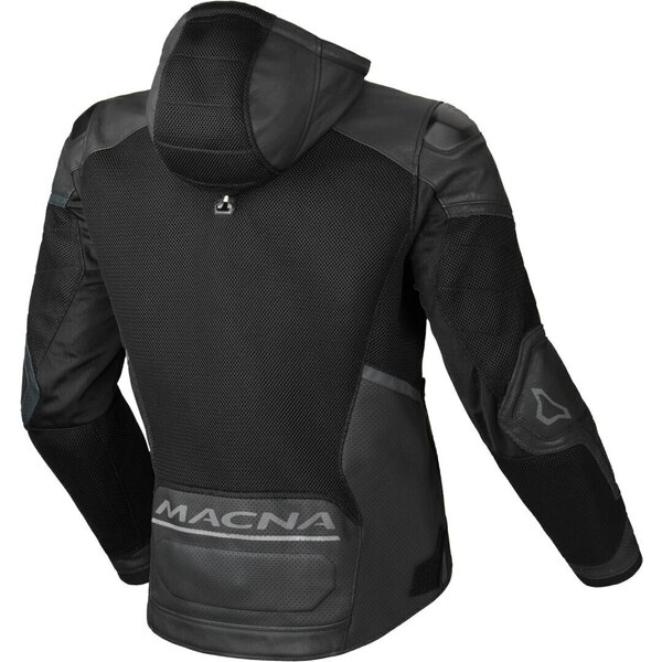 Geaca de vara piele/textil MACNA RISANT Negru 58, 9